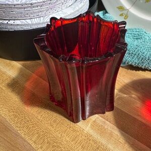 Elegant Red Glass Vase